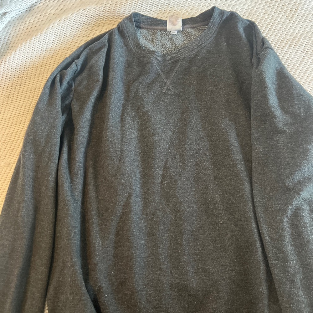 Stars Above Gray Crewneck Sweater Knit Long Sleeve